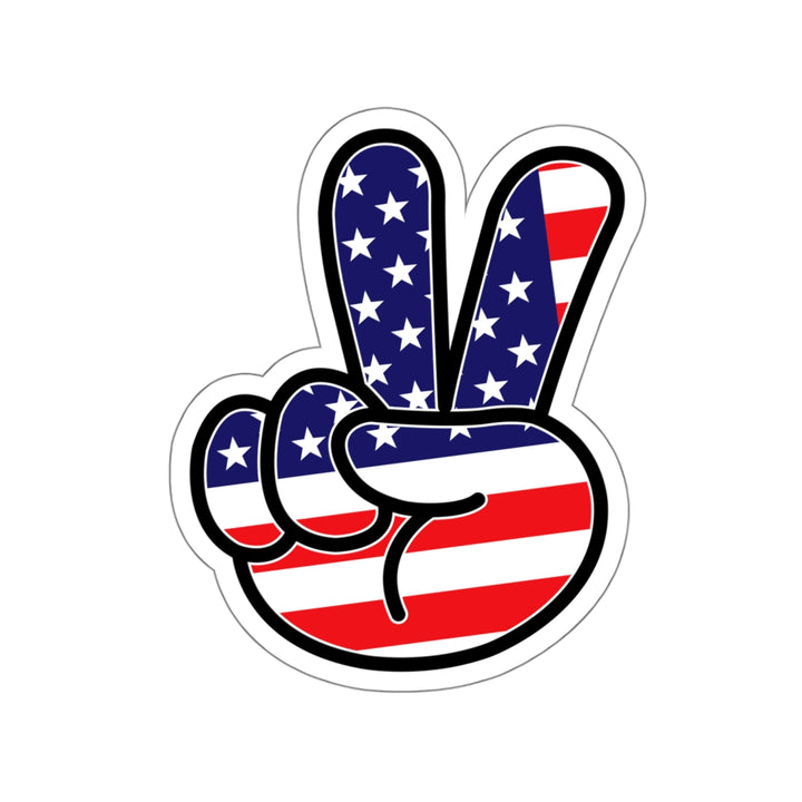 American Peace Sign Decal Stickers (indoor and outdoor use)