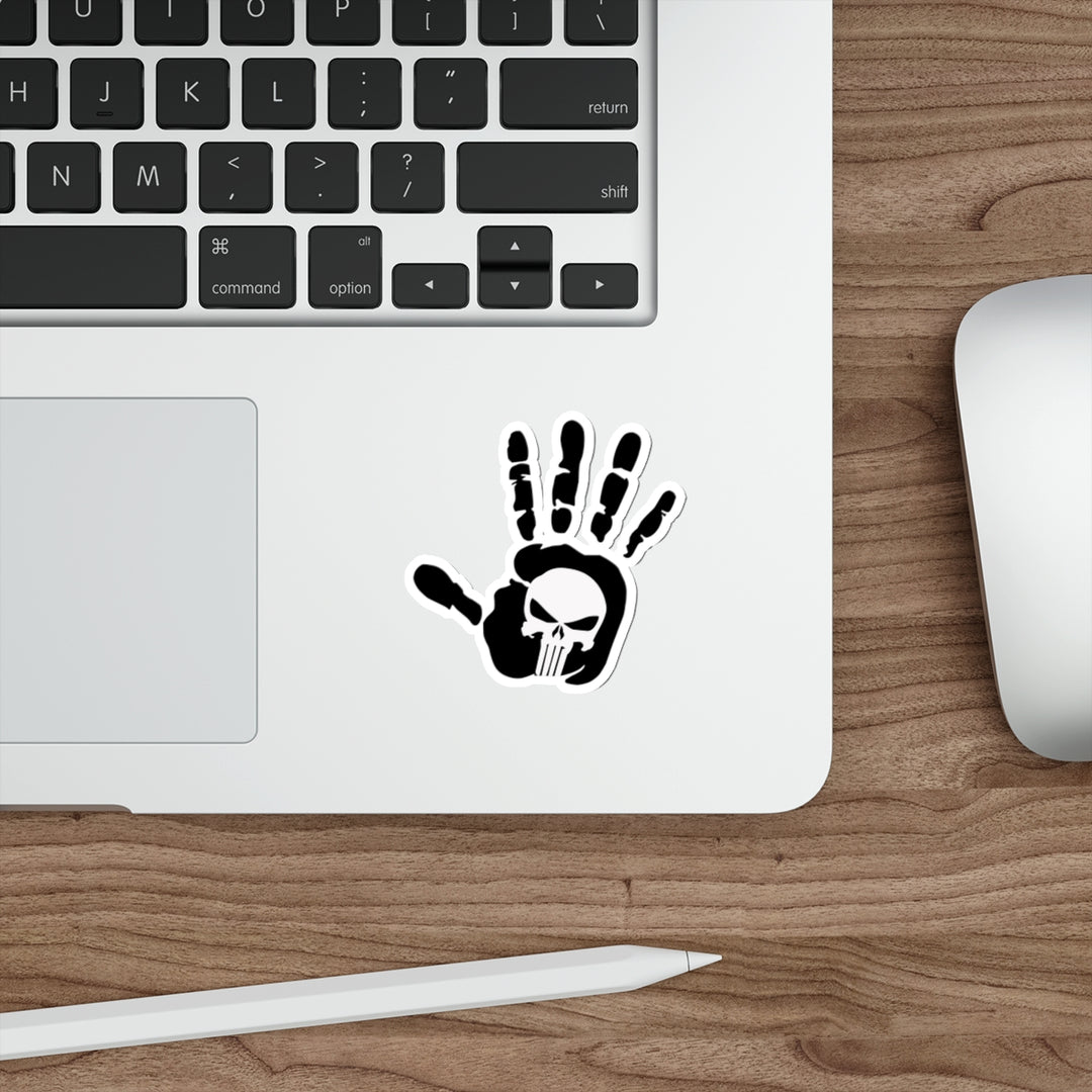 Punisher Handprint Decal (indoor and outdoor use)