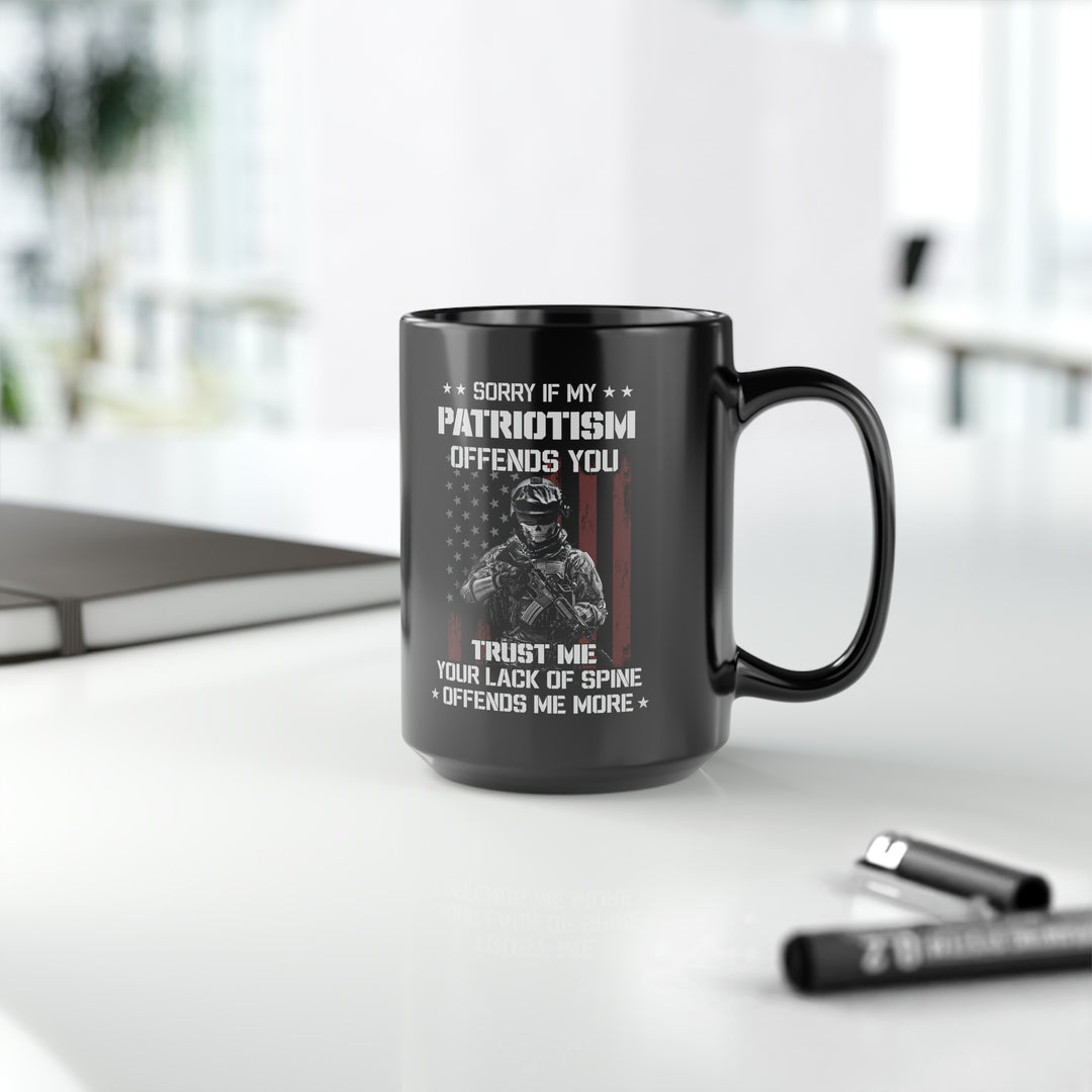 American Soldier Patriotism Mug 15 oz - Black