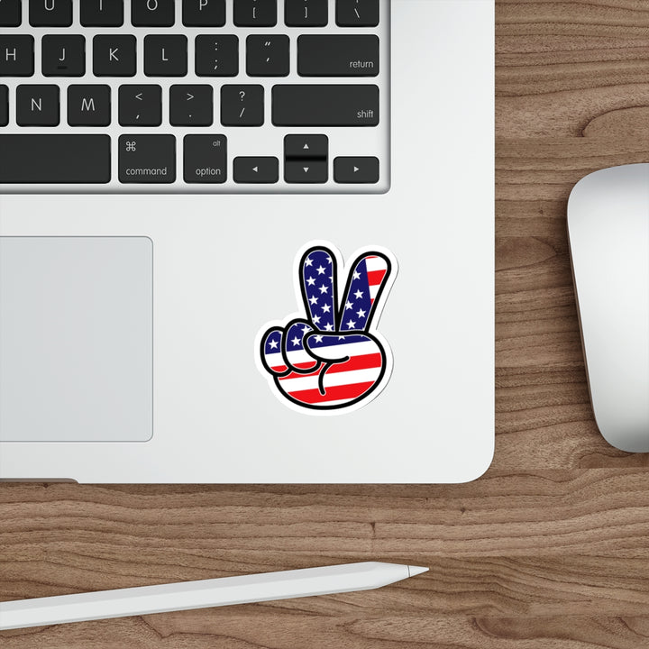 American Peace Sign Decal Stickers (indoor and outdoor use)