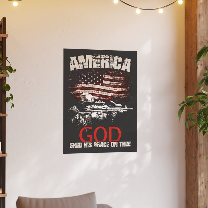 American Soldier Poster "GOD Shed His Grace On Thee" (Jumbo-sized)