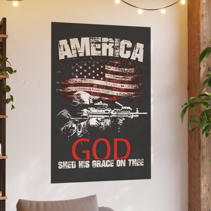 American Soldier Poster "GOD Shed His Grace On Thee" (Jumbo-sized)