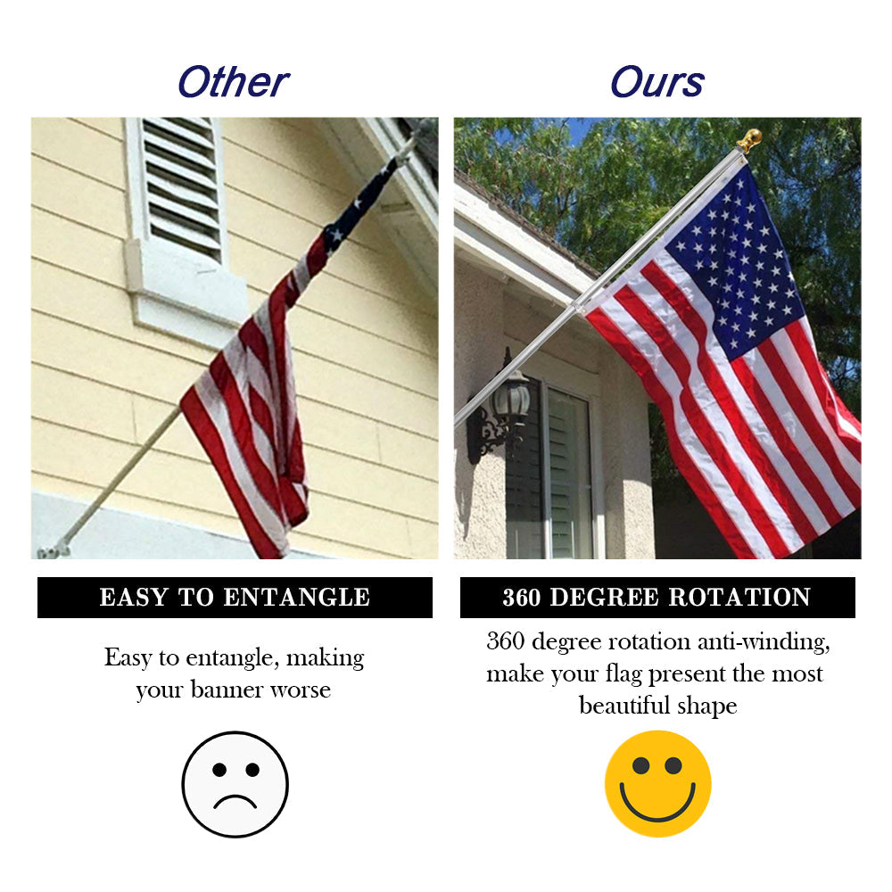 InstaPatriot™ American Flag, Flagpole & ROGUE™ Bracket Kit