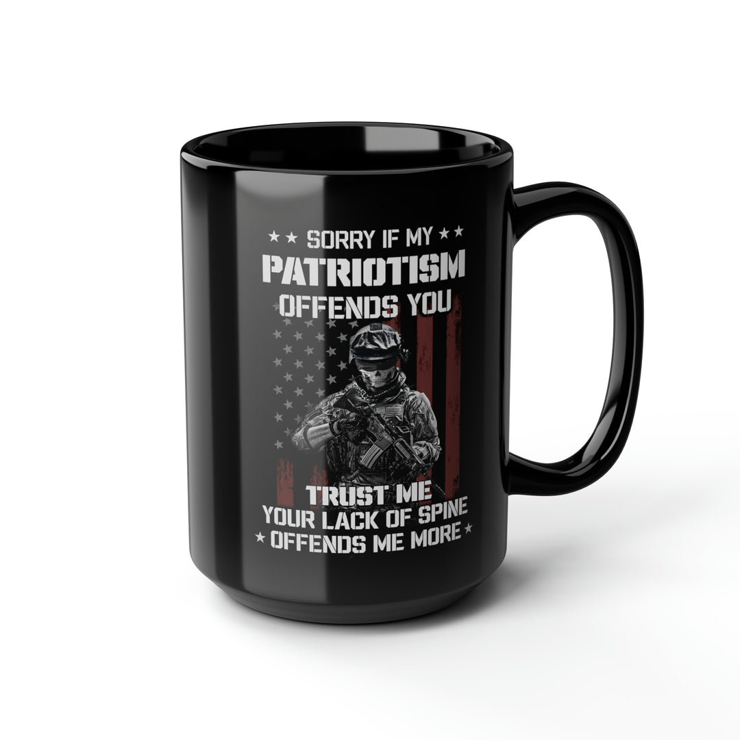 American Soldier Patriotism Mug 15 oz - Black