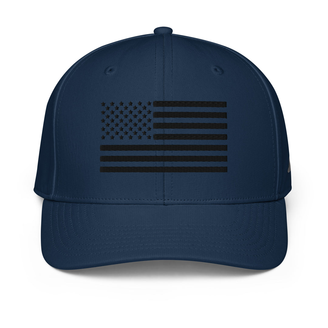 Adidas Performance Baseball Cap - Embroidered Black USA Flag