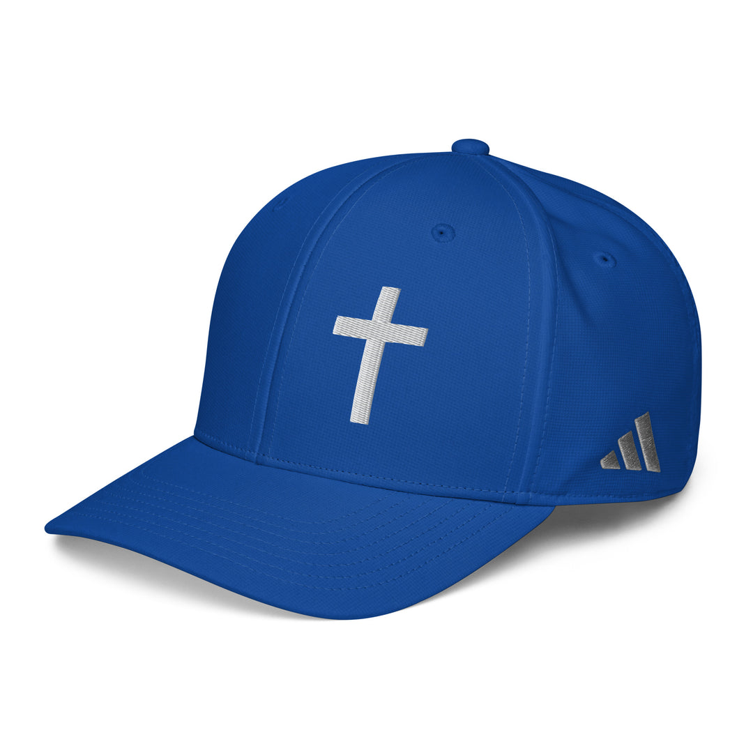 Adidas Performance Baseball Cap - Embroidered 3-D Puff White Christian Cross