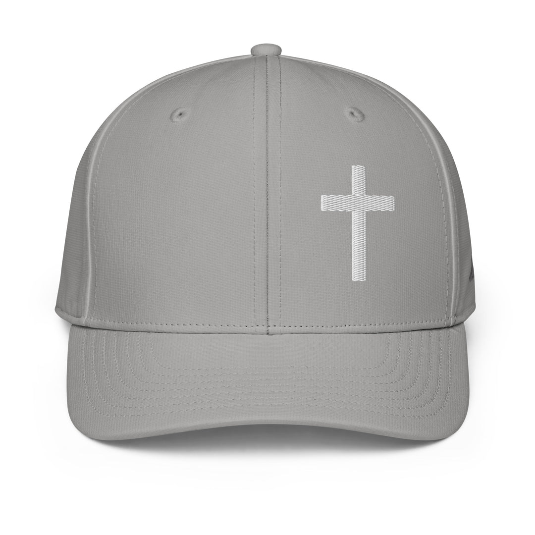 Adidas Performance Baseball Cap - Embroidered 3-D Puff White Christian Cross