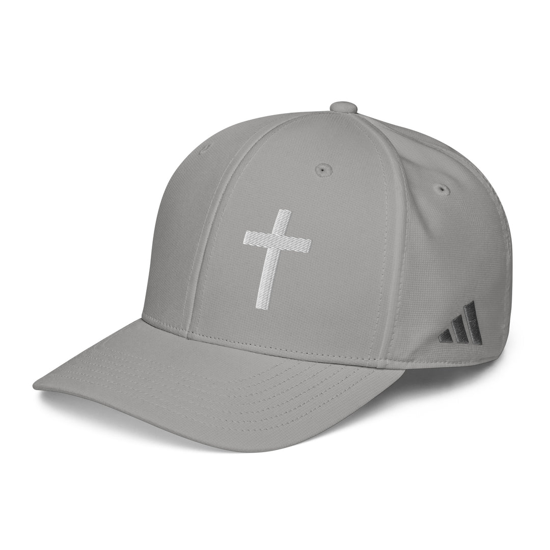 Adidas Performance Baseball Cap - Embroidered 3-D Puff White Christian Cross