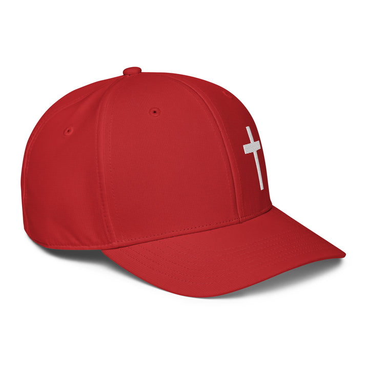 Adidas Performance Baseball Cap - Embroidered 3-D Puff White Christian Cross