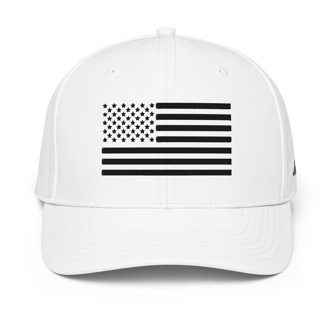 Adidas Performance Baseball Cap - Embroidered Black USA Flag