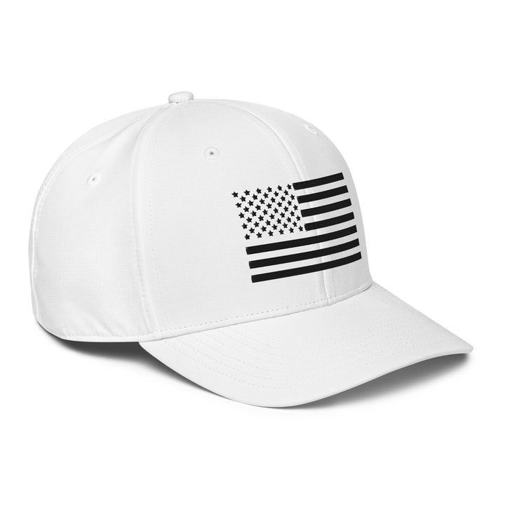 Adidas Performance Baseball Cap - Embroidered Black USA Flag