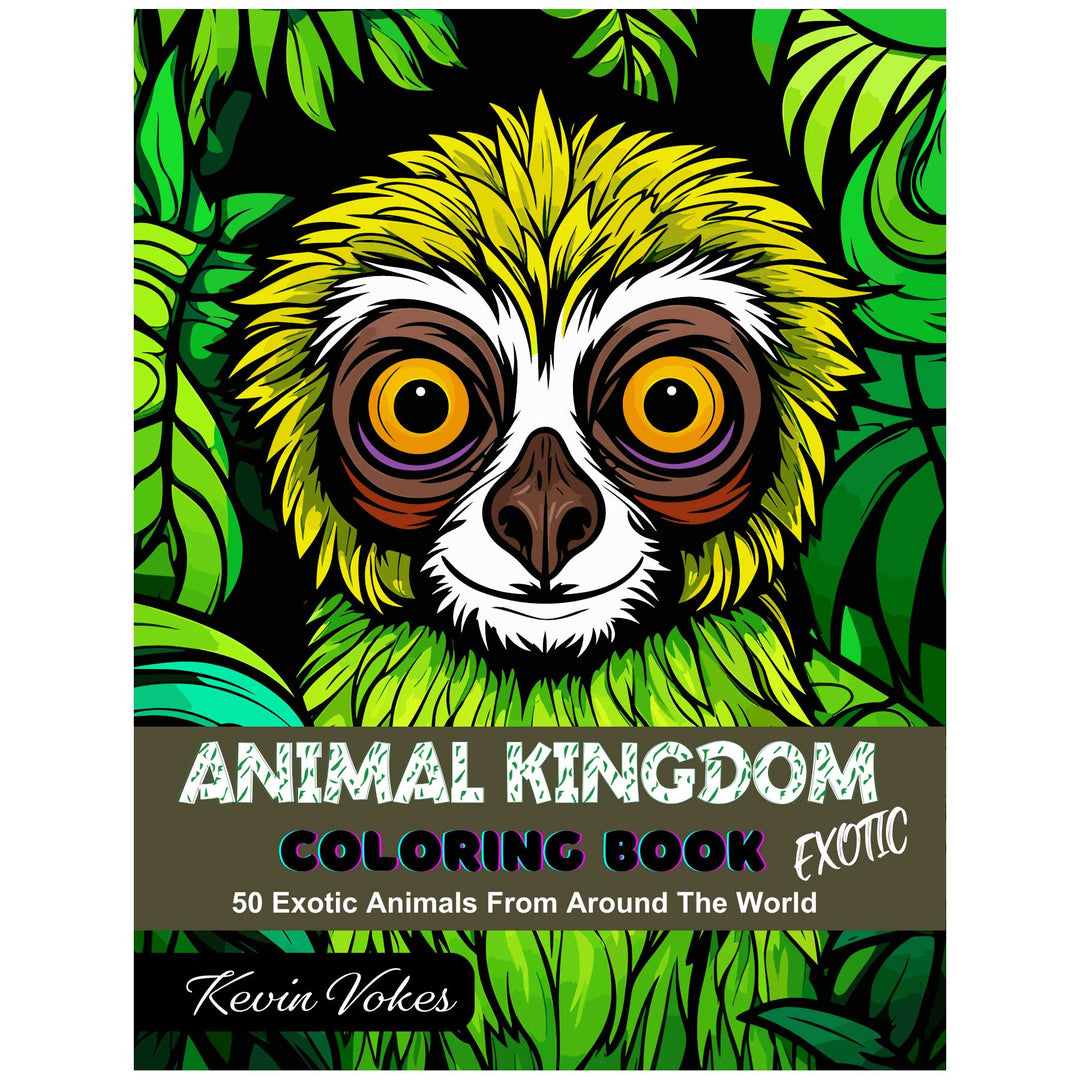 Animal Kingdom Exotic Coloring Book by Kevin Vokes | USA Flag Co.