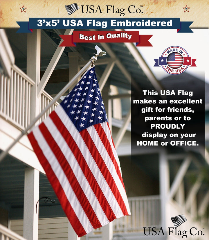 InstaPatriot™ American Flag, Flagpole & ROGUE™ Bracket Kit - Classic Black