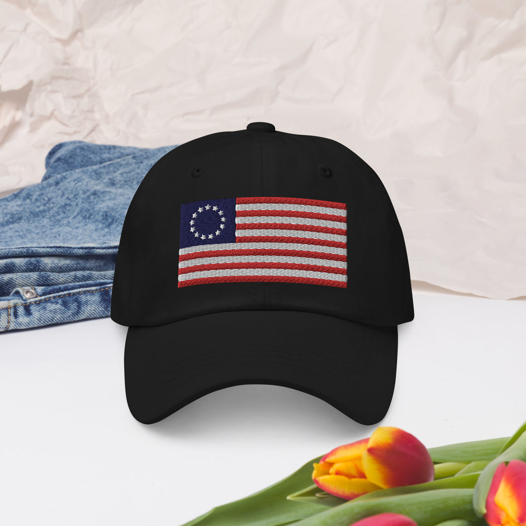 Dad Hat - Betsy Ross Flag (Embroidered Flag)