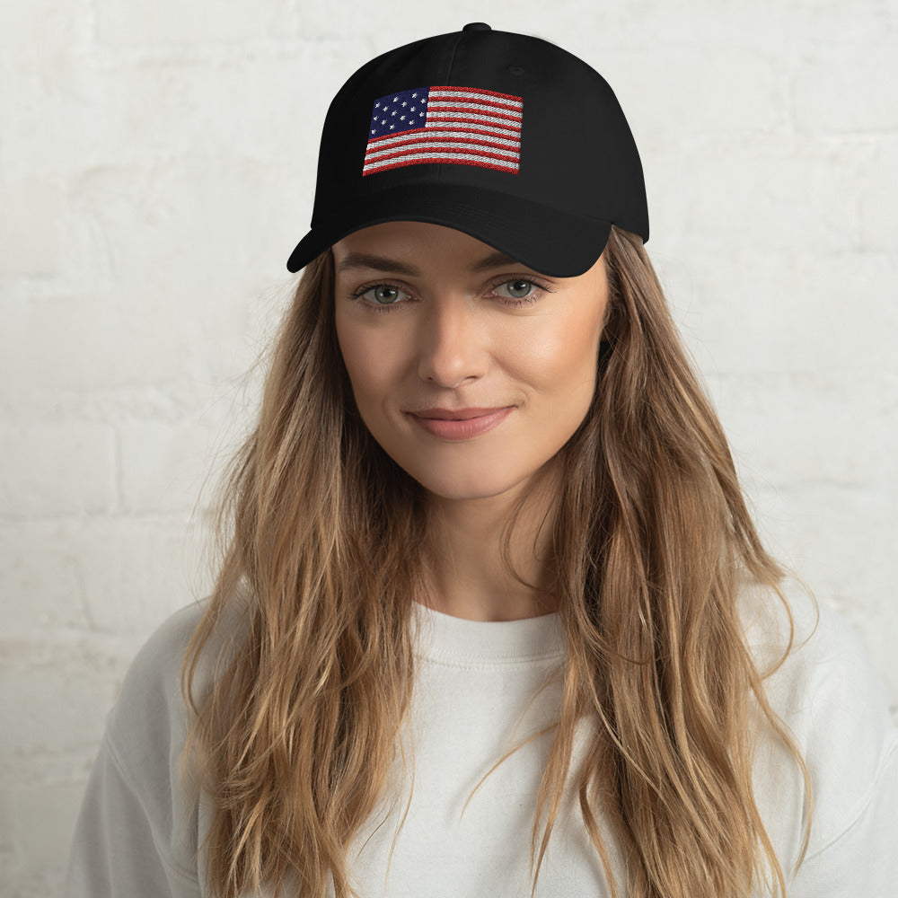 Dad Hat - Star Spangled Banner Flag (Embroidered Flag)