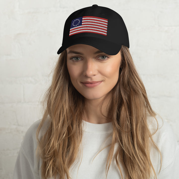 Dad Hat - Betsy Ross Flag (Embroidered Flag)