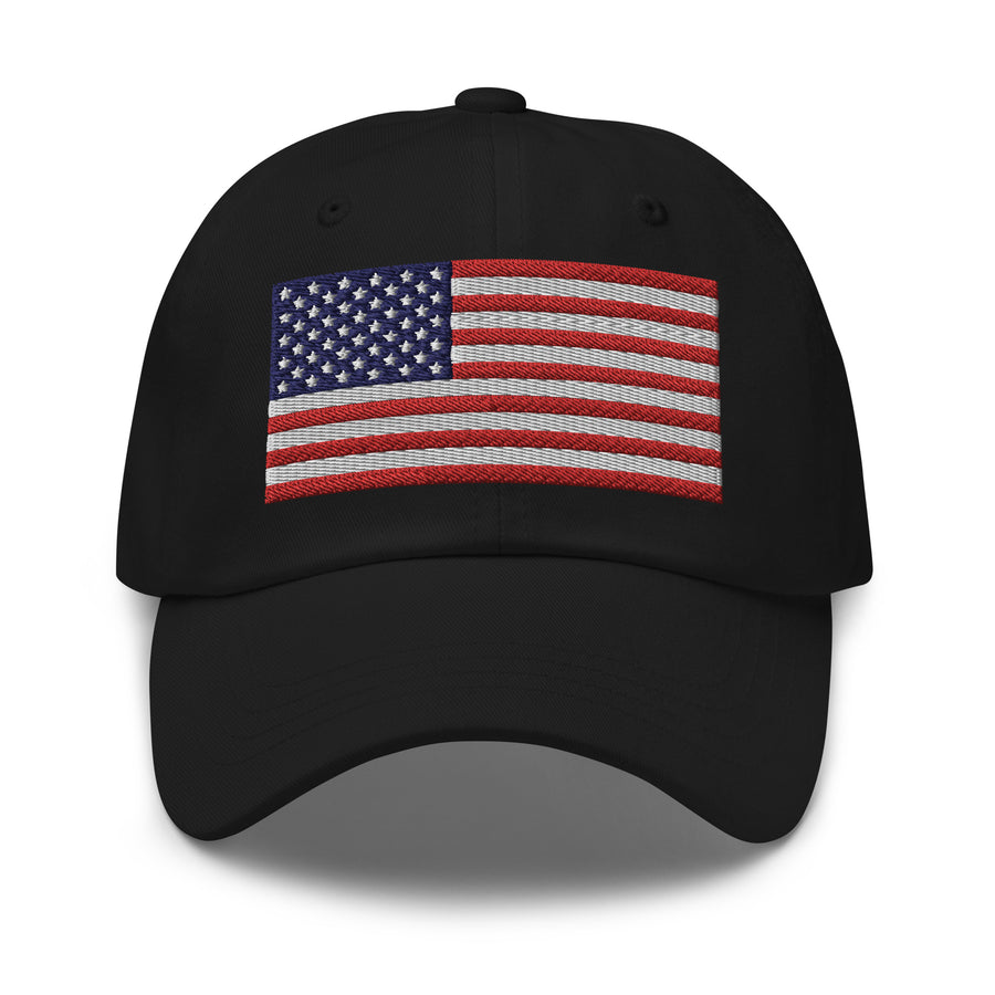 Dad Hat - American Flag (Embroidered Flag)