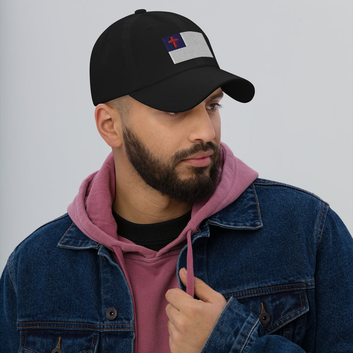 Dad Hat - Christian Flag (Embroidered Flag)