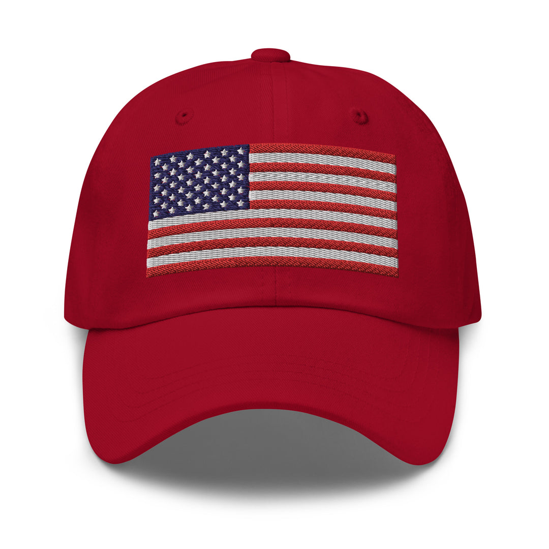 Dad Hat - American Flag (Embroidered Flag)