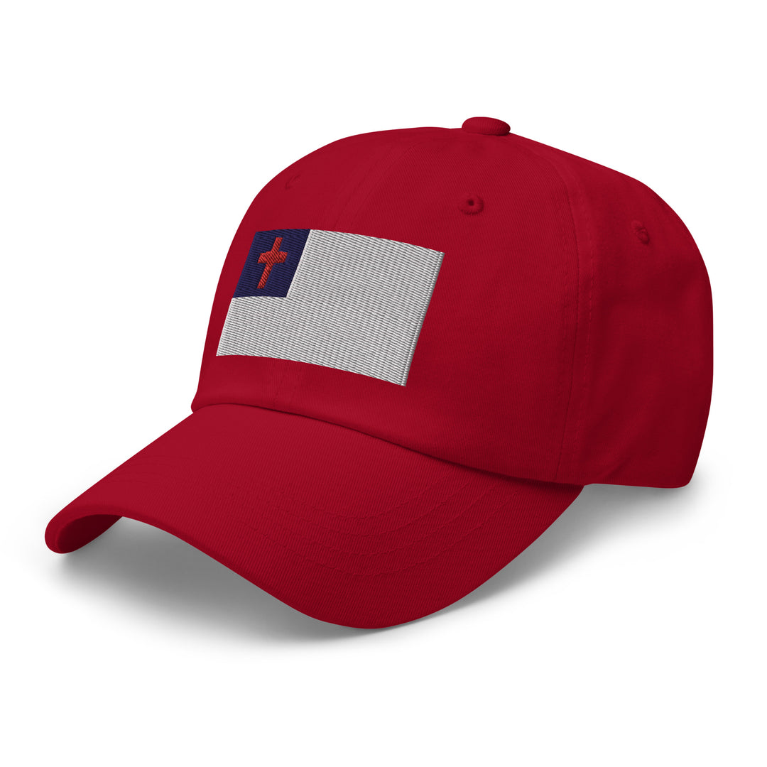 Dad Hat - Christian Flag (Embroidered Flag)