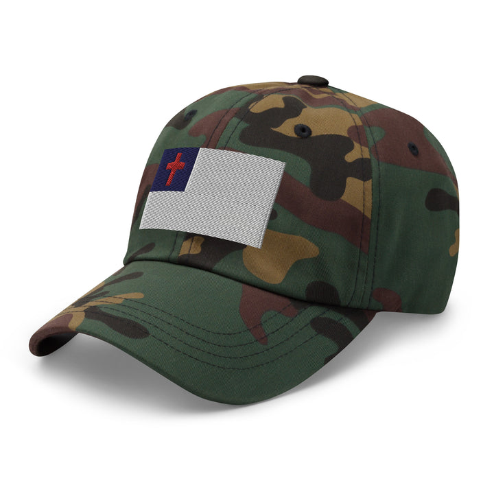 Dad Hat - Christian Flag (Embroidered Flag)