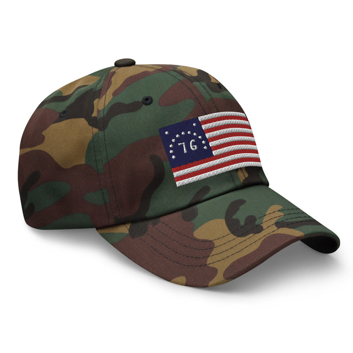 Dad Hat - Bennington Flag "1776" (Embroidered Flag)