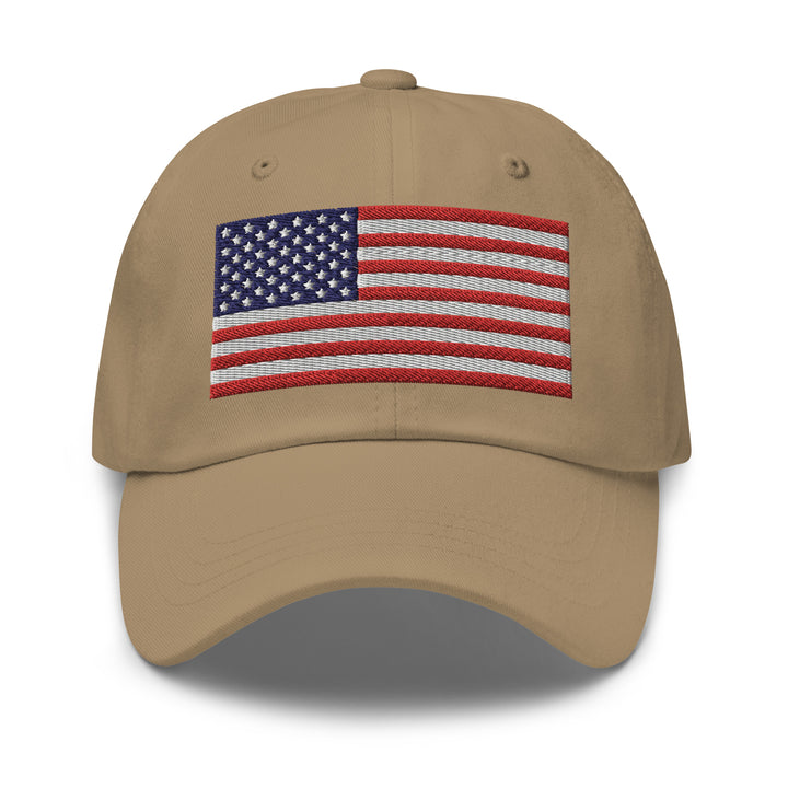 Dad Hat - American Flag (Embroidered Flag)