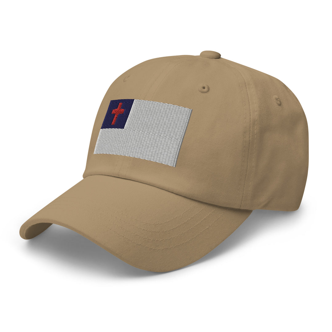 Dad Hat - Christian Flag (Embroidered Flag)