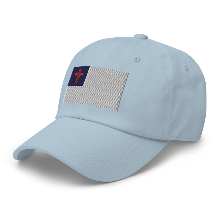 Dad Hat - Christian Flag (Embroidered Flag)