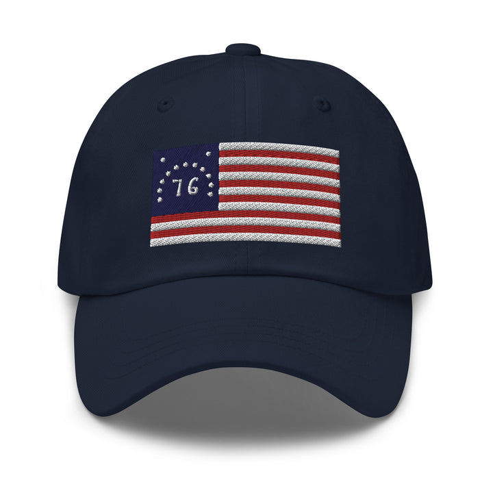 Dad Hat - Bennington Flag "1776" (Embroidered Flag)