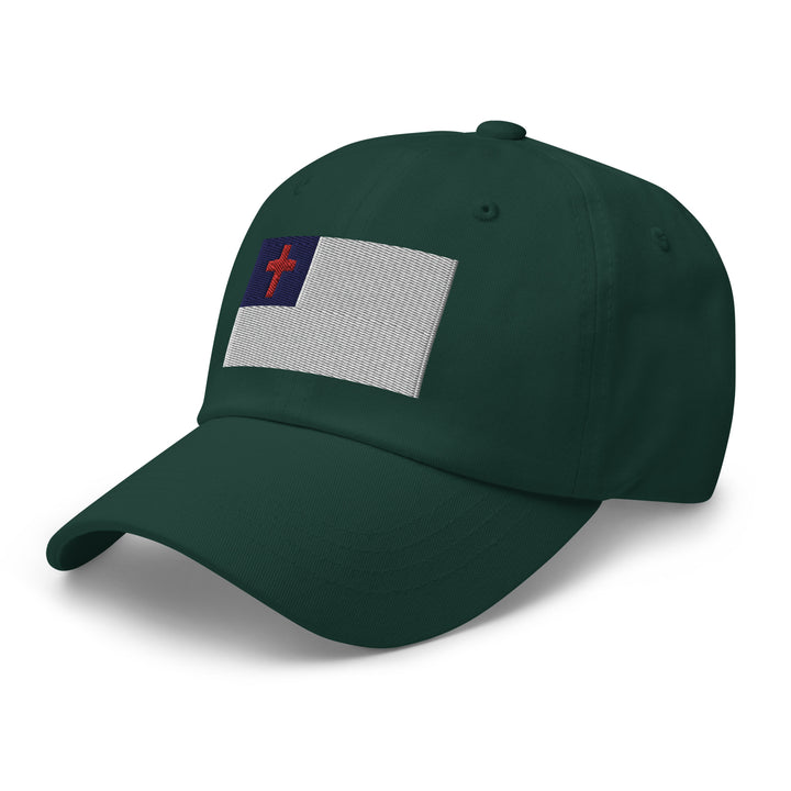 Dad Hat - Christian Flag (Embroidered Flag)