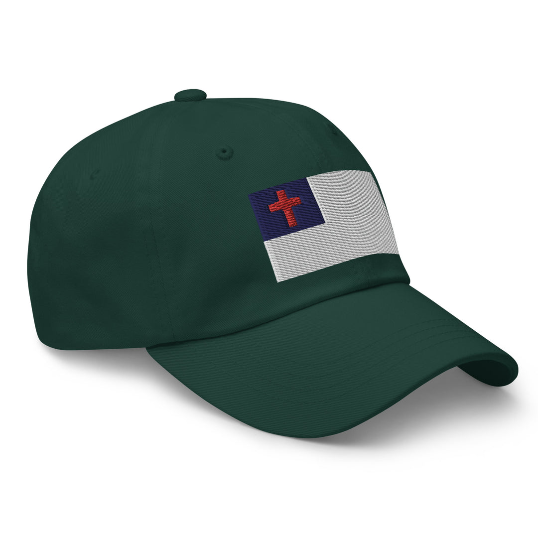 Dad Hat - Christian Flag (Embroidered Flag)