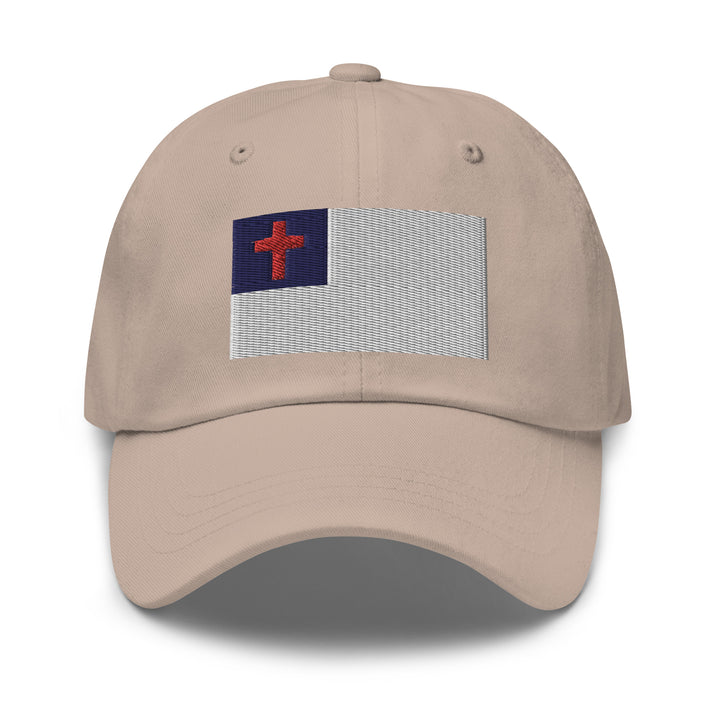 Dad Hat - Christian Flag (Embroidered Flag)