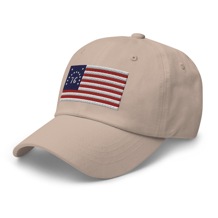 Dad Hat - Bennington Flag "1776" (Embroidered Flag)