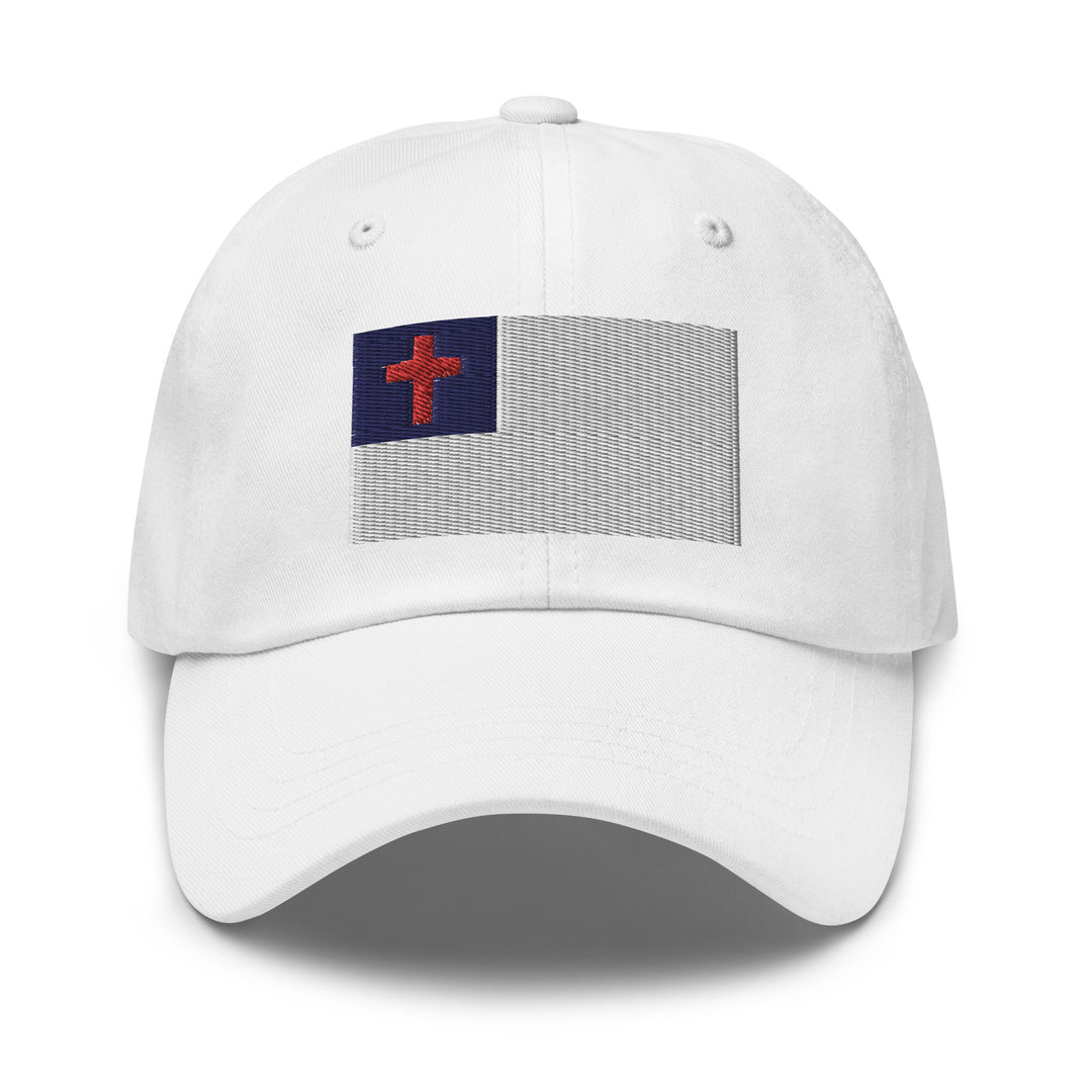 Dad Hat - Christian Flag (Embroidered Flag)