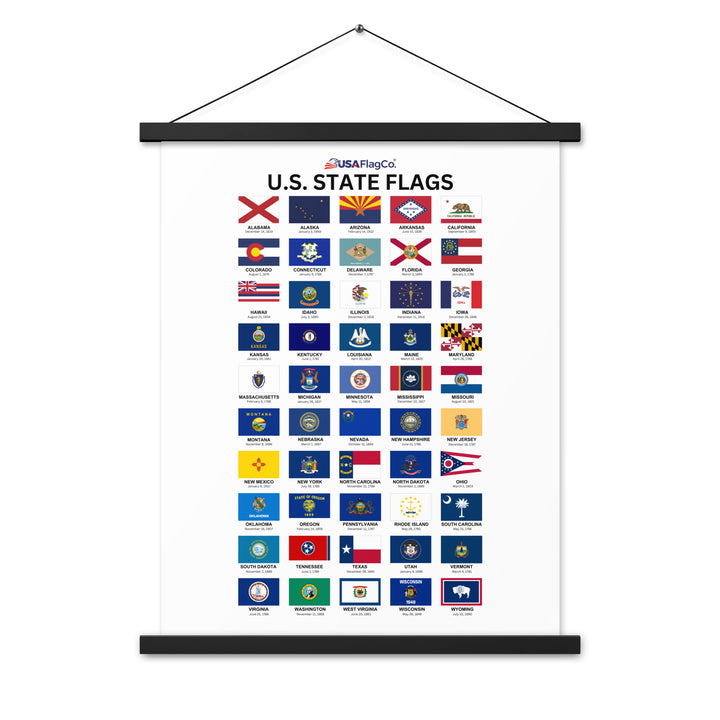 U.S. State Flags Poster with Hangers