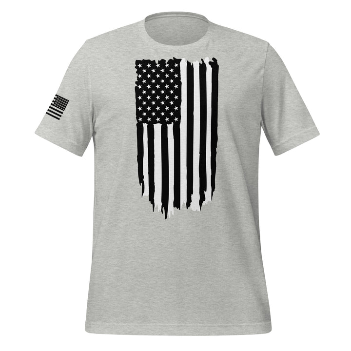 Black and White American Flag Rugged T-Shirt (Made in the USA)