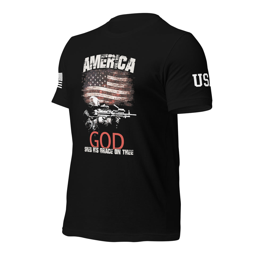 AMERICA God Shed His Grace On Thee T-Shirt (Made in the USA)