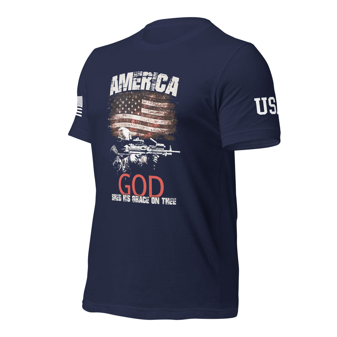 AMERICA God Shed His Grace On Thee T-Shirt (Made in the USA)