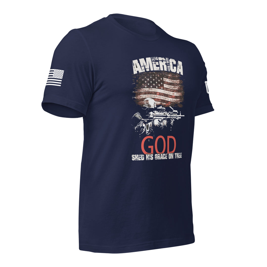 AMERICA God Shed His Grace On Thee T-Shirt (Made in the USA)