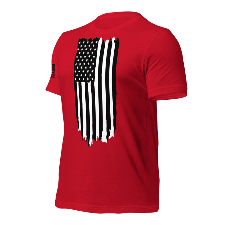 Black and White American Flag Rugged T-Shirt (Made in the USA)