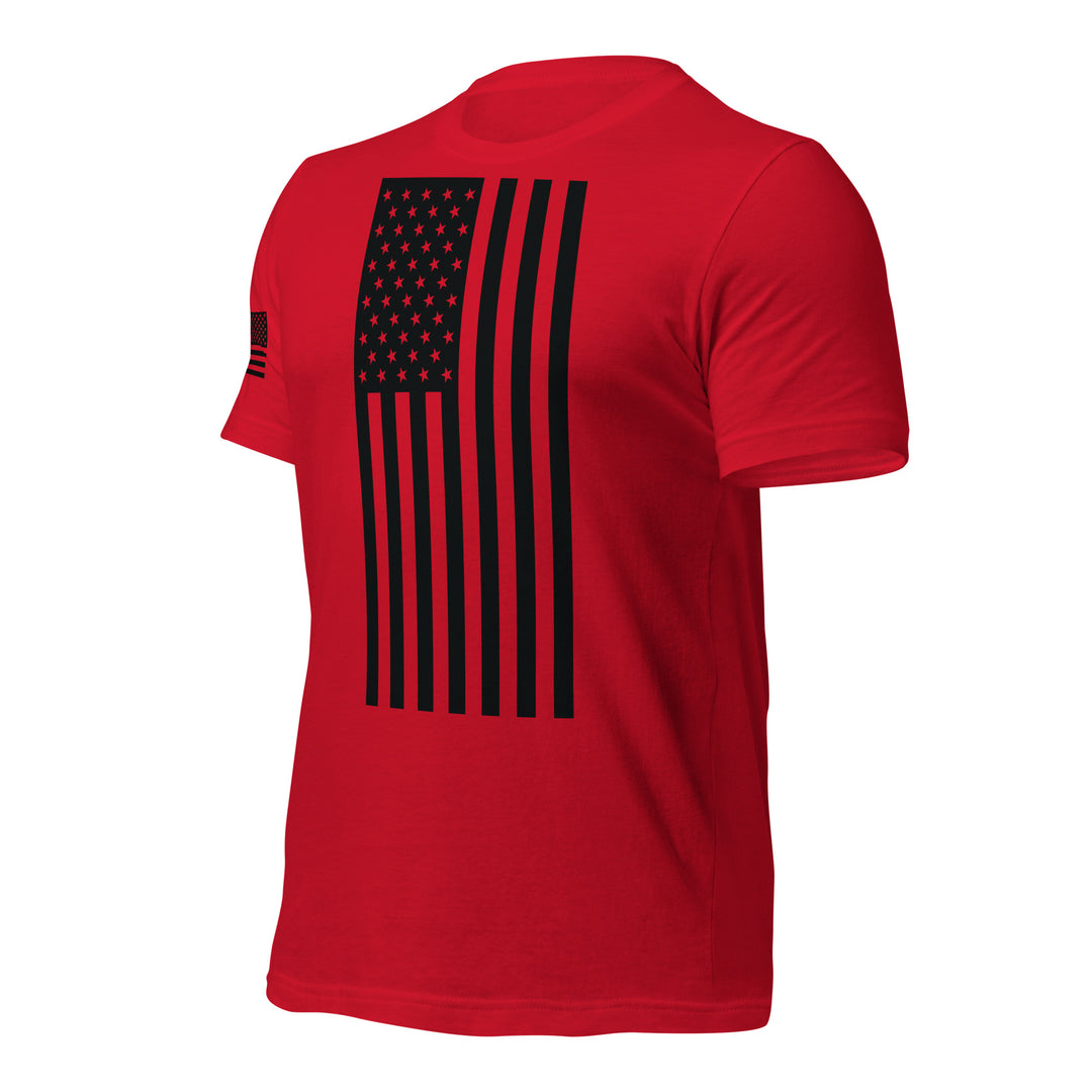 American Flag T-Shirt (Made in the USA) - Black Flag