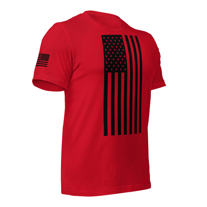 American Flag T-Shirt (Made in the USA) - Black Flag