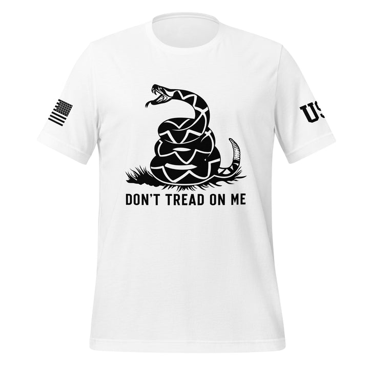 Don't Tread On Me T-Shirt: Black Print (Made in the USA)