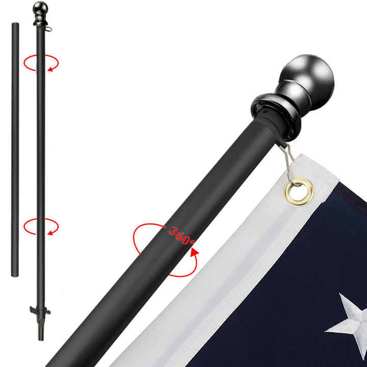 USA Flag Co. PATRIOT™ Classic Black Flag Pole and Bracket Kit