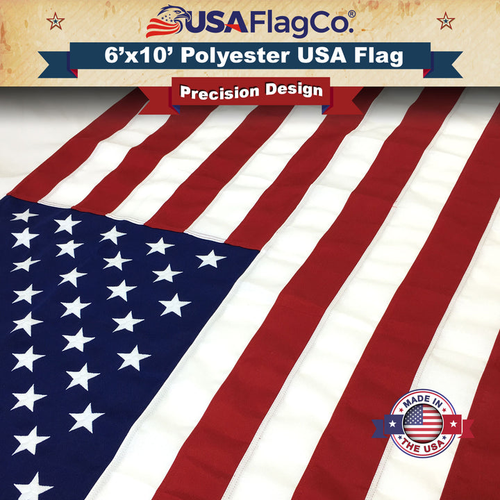 6x10 Polyester US Flag