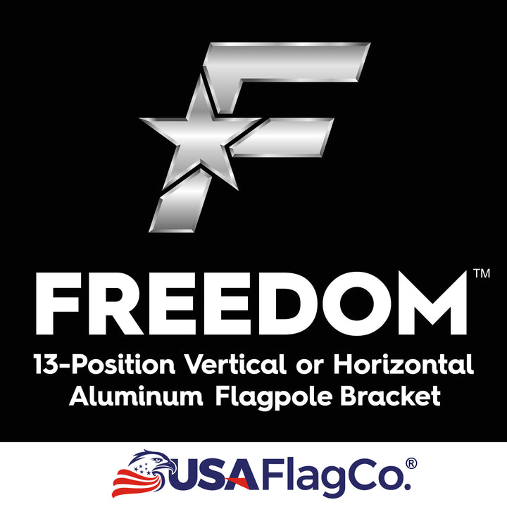 InstaPatriot™ American Flag, Flagpole & FREEDOM™ Bracket Kit by USA Flag Co.