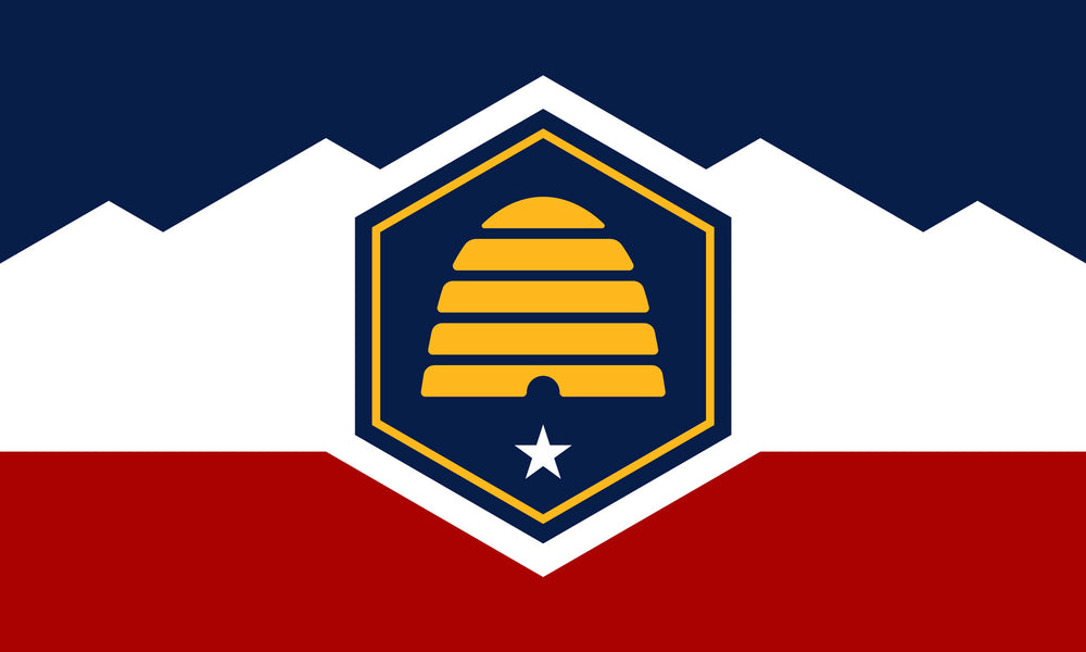 Utah Flag aka The Beehive Flag (Made in USA)