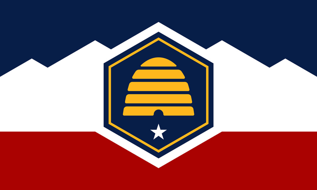 Utah Flag aka The Beehive Flag (Made in USA)