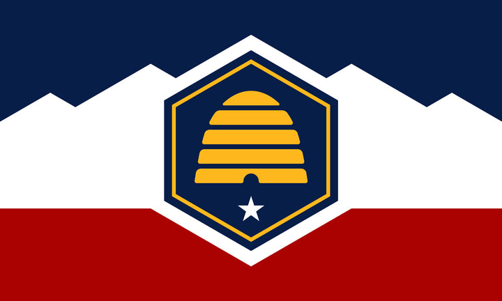 Utah Flag aka The Beehive Flag (Made in USA)